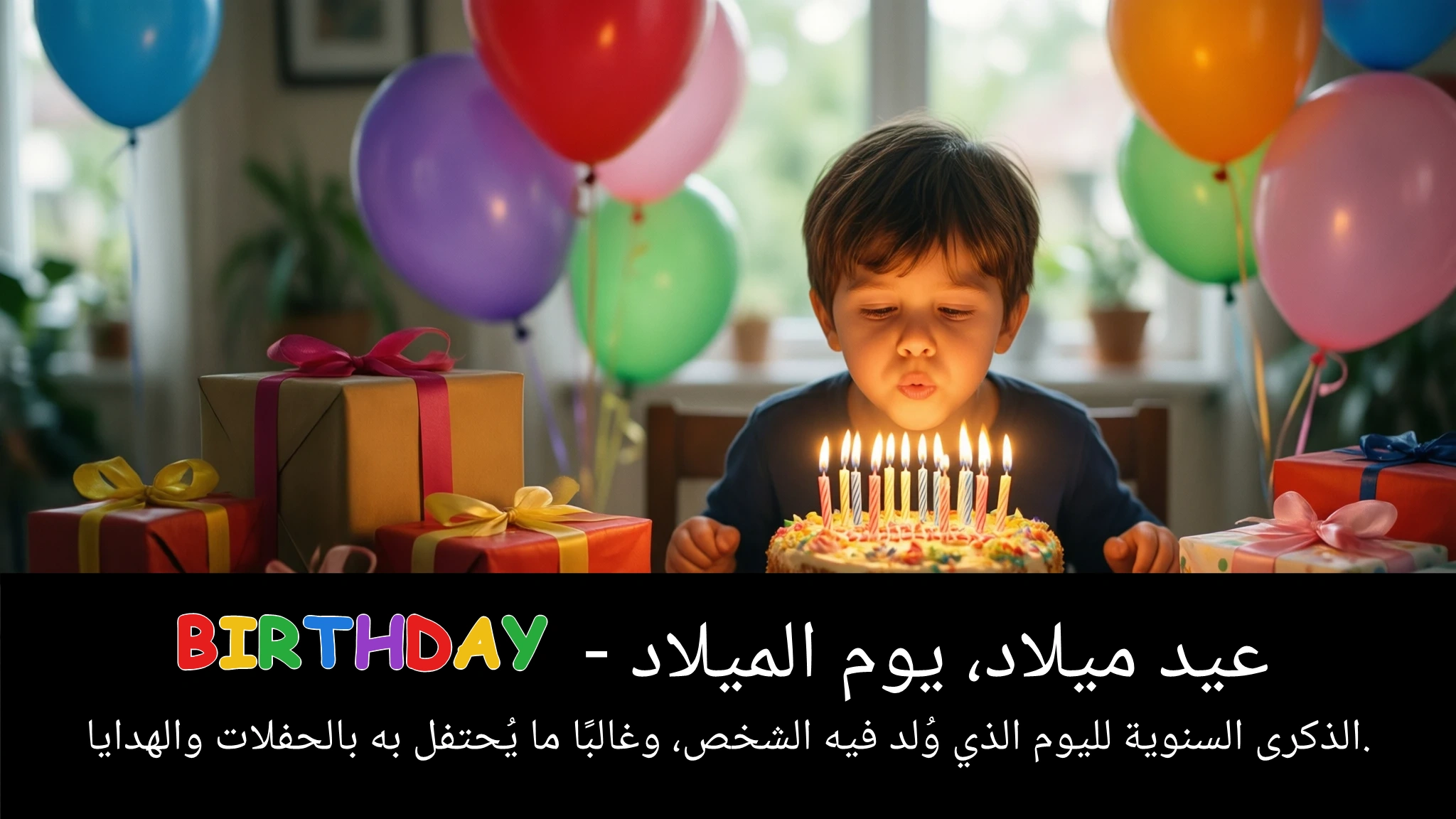 Arabic Illustration for birthday